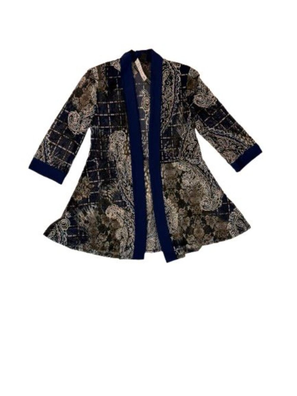 R&M Richards Paisley Open Front Jacket Size 10 NWT Elegant Layering Top - Picture 1 of 10